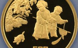 婴戏图金币价格  1994年5盎司婴戏图金币值多少钱