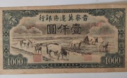 1000元马饮水价格   第一套人民币1千元马饮水值多少钱