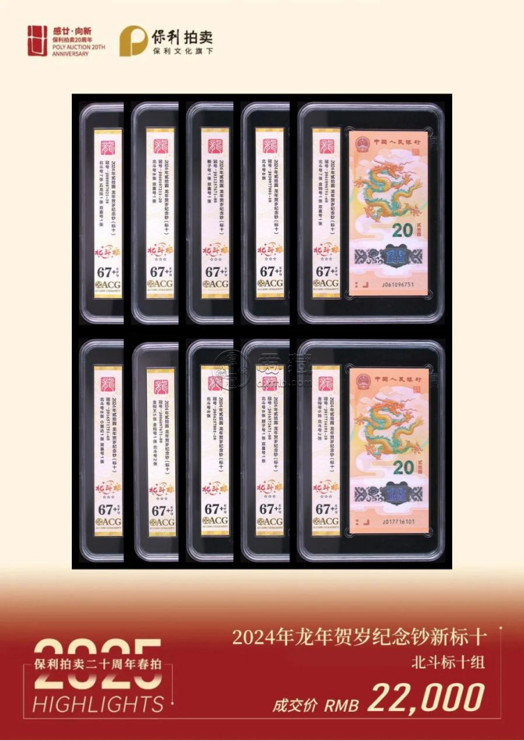 北京保利国际拍卖：爱藏评级生肖钞成交额超157万，创拍卖新纪录！