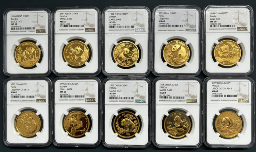 一套熊猫金币的回收价格能到多少呢