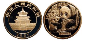 2005年熊猫金币回收价格及收藏价值