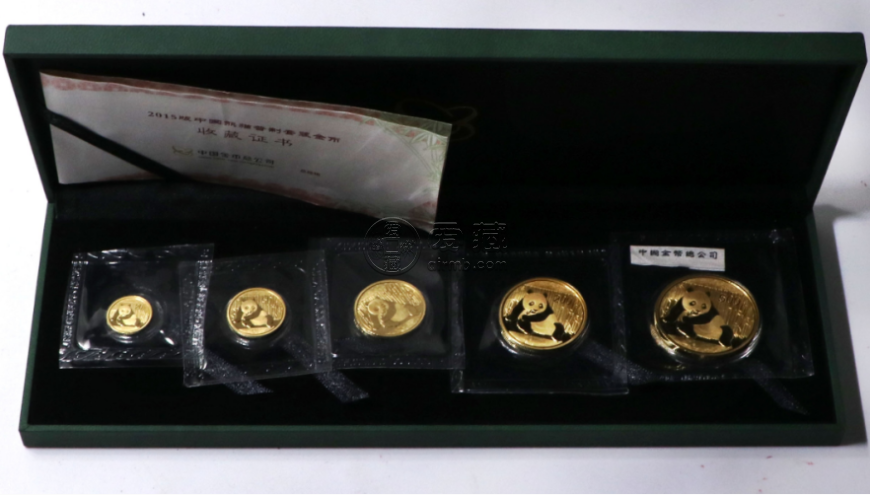 2015年熊猫金币价格   2015年熊猫金币五枚套装市场价格