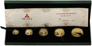 2013年版熊猫金币一套回收价格   2013年金套猫值多少钱
