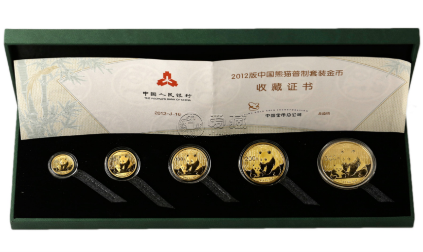 12年熊貓金幣一套最新價格   2012年熊貓金幣套裝值多少錢