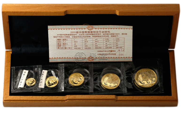 2011版熊猫金币五枚套装回收｜当前市值分析与变现指南