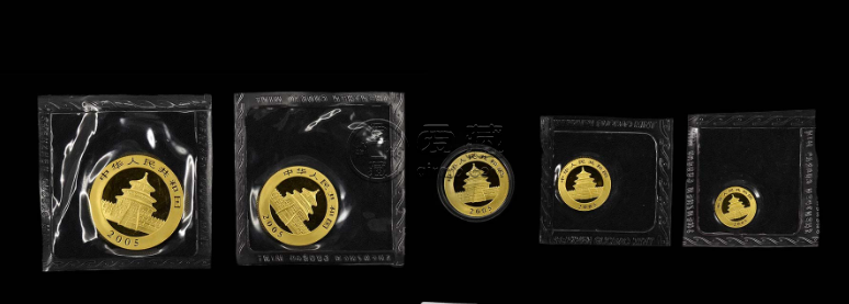 2005年熊猫金币价格   2005年熊猫金币五枚套装价值