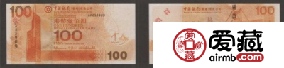 中国银行港币100元
