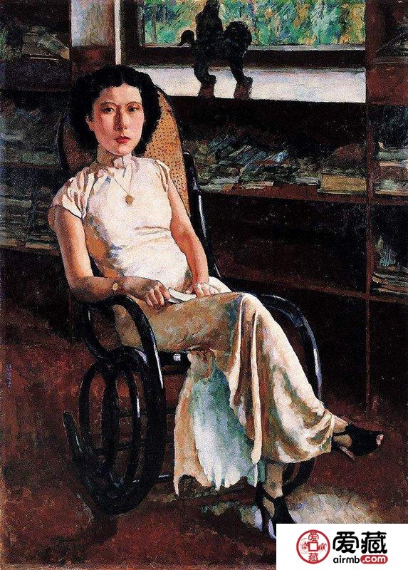  徐悲鸿《珍妮小姐画像》
