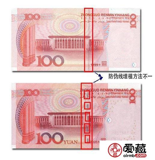 防伪线埋植方法不一
