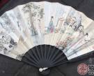 收藏新秀之花落折扇