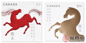 加拿大马年生肖邮票设计精美受关注