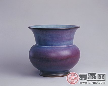 钧窑玫瑰紫釉花盆