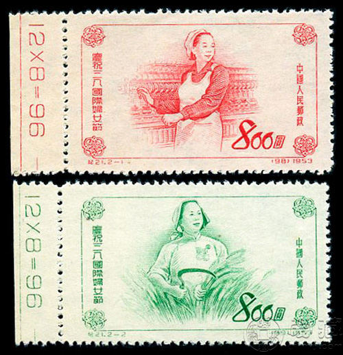 观赏各年份发行的三八妇女节邮票