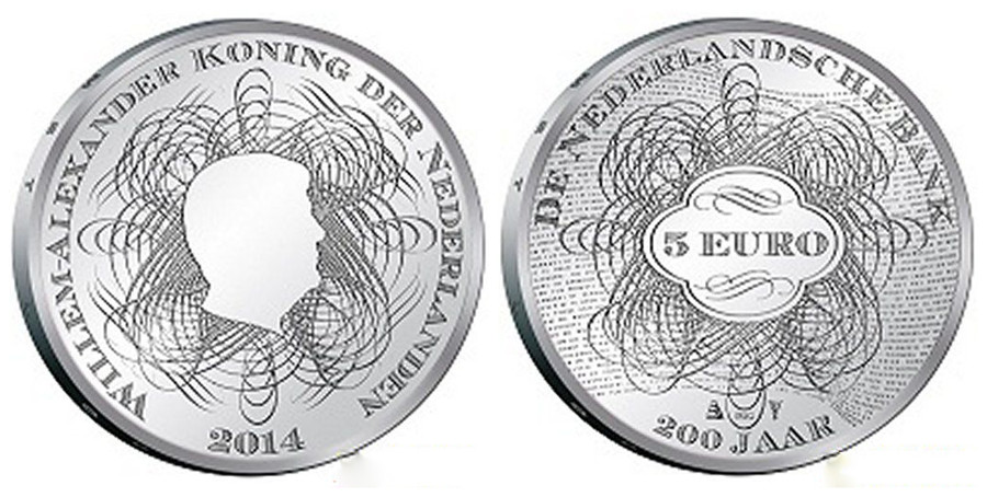 “荷兰中央银行成立200周年”纪念银币