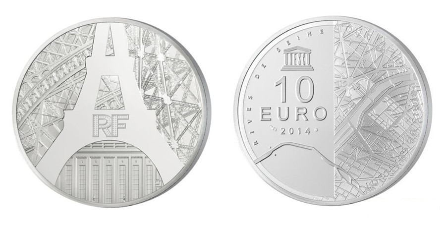 法国塞纳河畔纪念银币