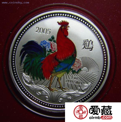 一盎司彩银币图片及价格
