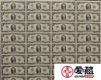 2美元连体钞图片及价格