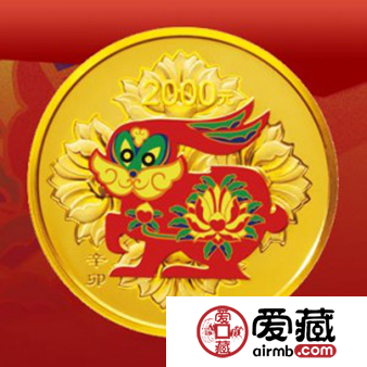 2010年5盎司彩金兔5盎司彩银币图片与价格