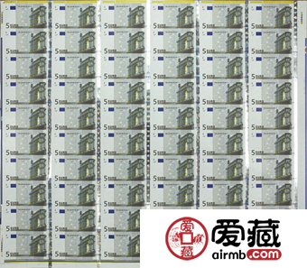 欧元连体钞最新价格图片