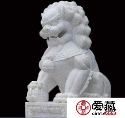大理石的优秀代表——汉白玉狮子