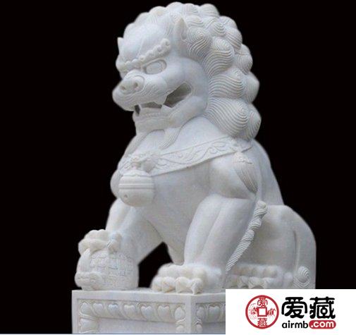 大理石的优秀代表——汉白玉狮子
