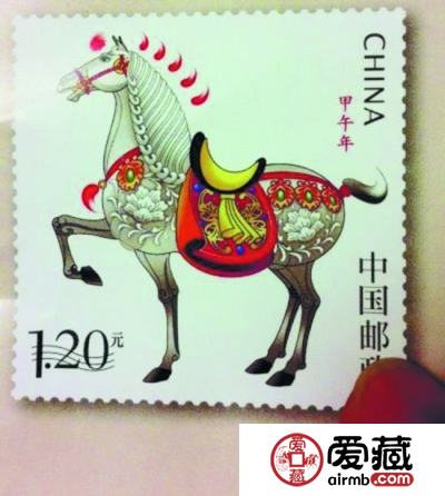 画面图案惟妙惟肖的2014年马年整版邮票