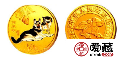 2006中国丙戌(狗)年金银纪念1/10盎司圆形金质彩色纪念