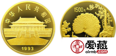 中国古代名画系列纪念金币：孔雀开屏(精)