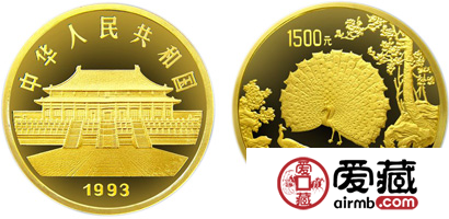 中国古代名画系列纪念金币：孔雀开屏(精)