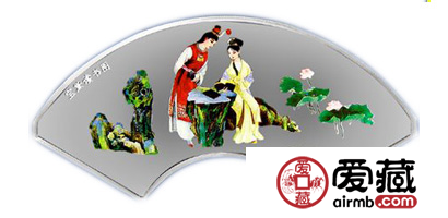 中国古典文学《红楼梦》第(1)组彩色银币：宝黛读书