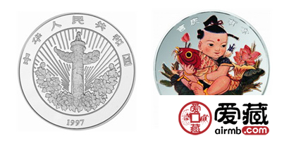 中国传统吉祥图：吉庆有余(精)1/2盎司5元