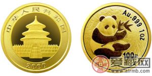 2000年版1盎司熊猫金币