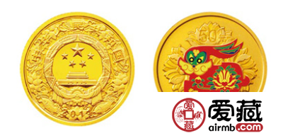 2011中国辛卯（兔）年金银纪念币5盎司圆形精制金质彩色纪念币