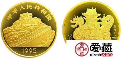 95年龙舟图纪念金币，三大优势升值快