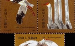 珍稀动物邮票白鹤