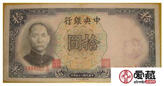 民国纸币收藏价格一览表