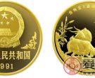 中国辛未(羊)年生肖纪念金币：1盎司金羊