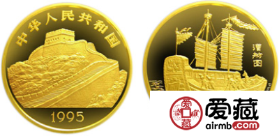 中国古代航海船系列纪念金币：漕舫图