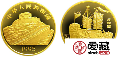 中国古代航海船系列纪念金币：漕舫图