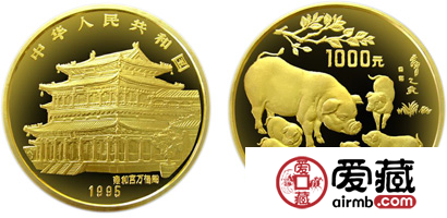 中國乙亥（豬）年生肖紀念金幣：12盎司金豬