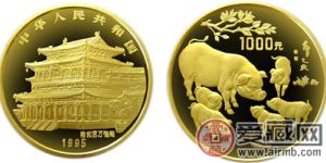中国乙亥（猪）年生肖纪念金币：12盎司金猪