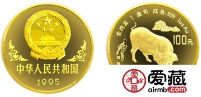 中国乙亥(猪)年生肖纪念金币：1盎司金猪