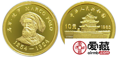 马可波罗金币：马可波罗头像