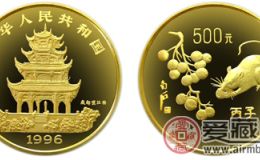 中国丙子（鼠）年生肖金币