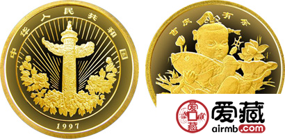 中國傳統(tǒng)吉祥圖：吉慶有余紀念金幣（普）