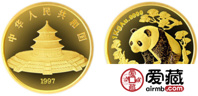 1997年版1公斤熊猫金币(精)