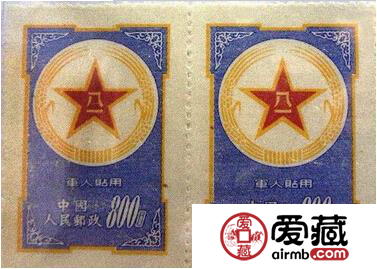 蓝军邮票身价惊人
