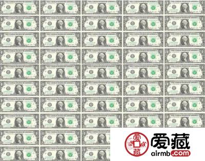一美元50连体1美元50连体钞发行价格
