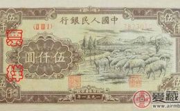 第一版人民币伍仟圆绵羊的价值