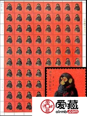 收购1980年猴票整版邮票成为身份的象征